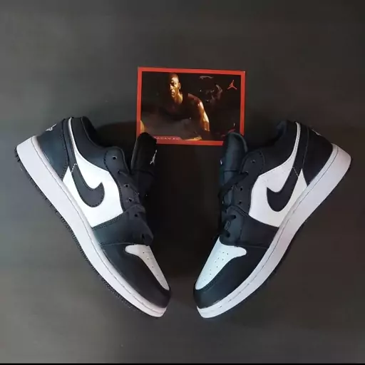 نایک ایر جردن 1 بدون ساق مشکی سفید Nike air jordan 1 low black white مشخصات