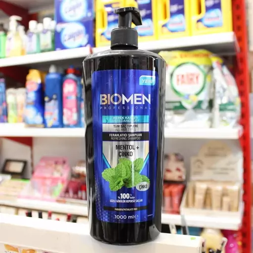 شامپو ضد شوره بیومن BIOMEN حاوی عصاره نعنا 1000 میل