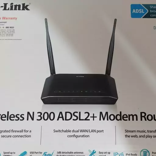 مودم ای دی اس ال 2 آنتن D Link DSL 2790u N300 ADSL2