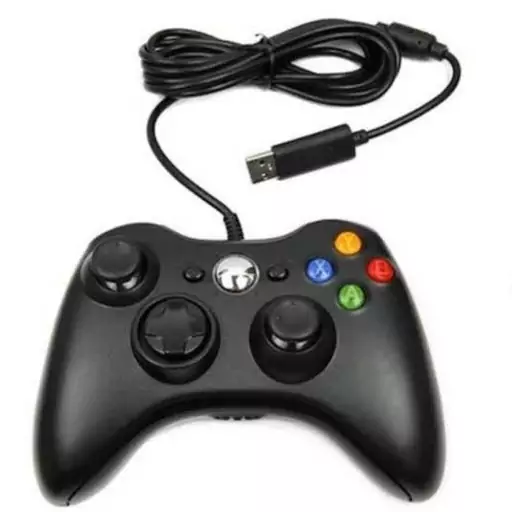 دسته بازی با سیم مدل Xbox 360 برای کامپیوتر و 360