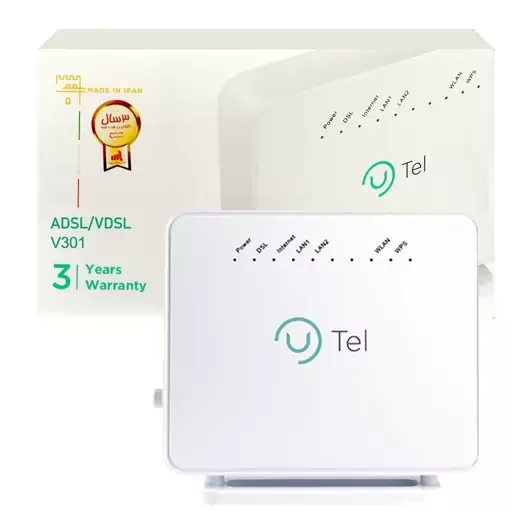 مودم یوتل مدل UTEL V301 N300 VDSL گارانتی اصلی