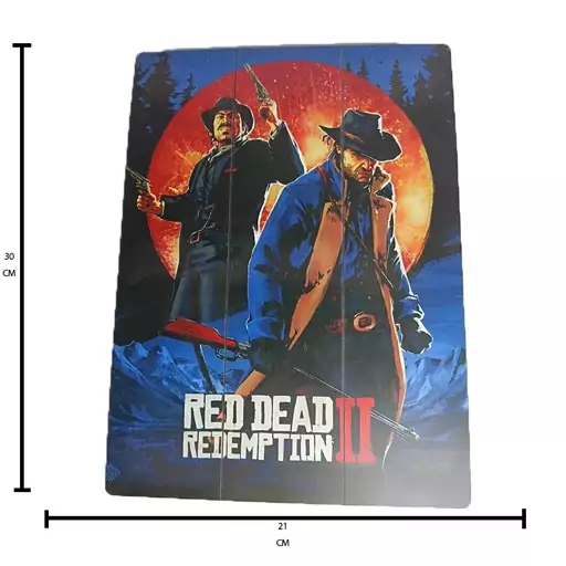 تابلو دیوارکوب گیمینگ رد دد ردمشن 2 - طرح Red Dead Redmtion 2 سایز A4 کد 3