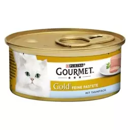 کنسرو گربه گورمت گلد با طعم ماهی تن (Gourmet Gold Pate Tuna Wet Cat Food) وزن 85 گرم