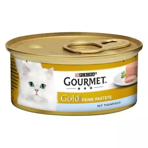 کنسرو گربه گورمت گلد با طعم ماهی تن (Gourmet Gold Pate Tuna Wet Cat Food) وزن 85 گرم