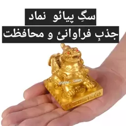 مجسمه پیائو مجسمه سگ فو مجسمه فراوانی تندیس سگ نگهبان طلایی تندیس سگ محافظ طلایی مجسمه سکه چینی