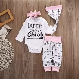 ست 4 تیکه نوزادی دخترانه Daddys chick