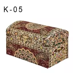 جعبه سنتی چوبی کادویی و فانتزی صندوقچه ترمه مادربزرگ داخل مخمل مدل K کد K-05