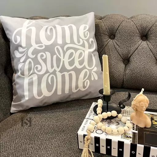 کاور کوسن مخمل طرح Home Sweet