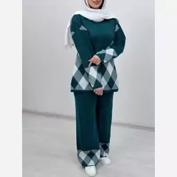 ست بلوز و شلوار بافت اکریلیک زنانه