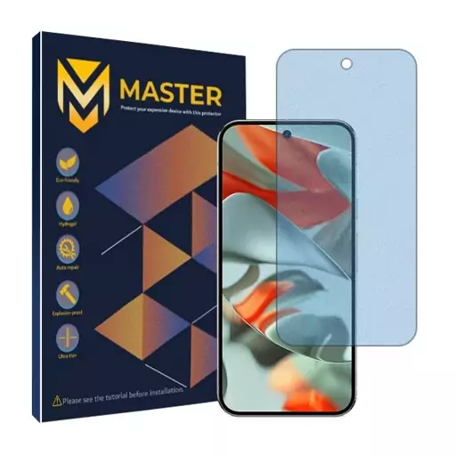 گلس گوگل Pixel 9 Pro XL مات ضد اشعه آبی هیدروژلی خودترمیم برند Master