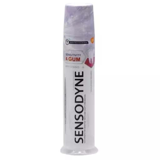 خمیردندان پمپی سنسوداین SENSODYNE مدل Sensitivity Gum برای دندان های حساس حجم 100 میل