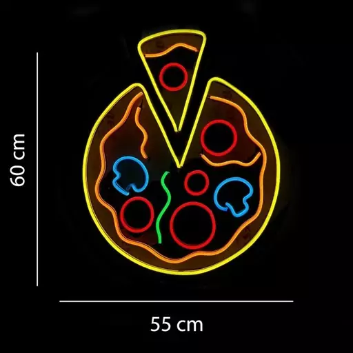 تابلو نئون طرح پیتزا 