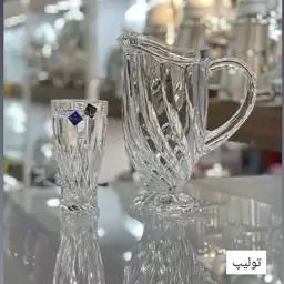 پارچ و لیوان کریستال خارجی اصلی شفاف