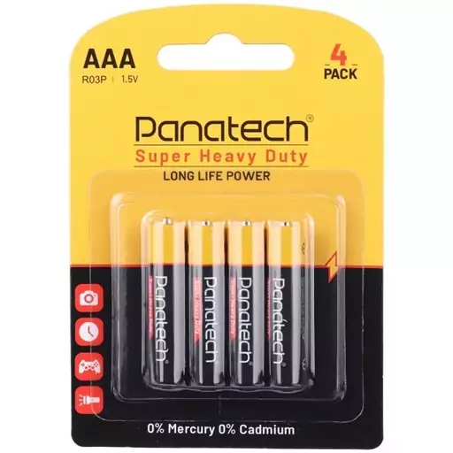 باتری  نیم قلمی چهارتایی Panatech Super Heavy Duty 