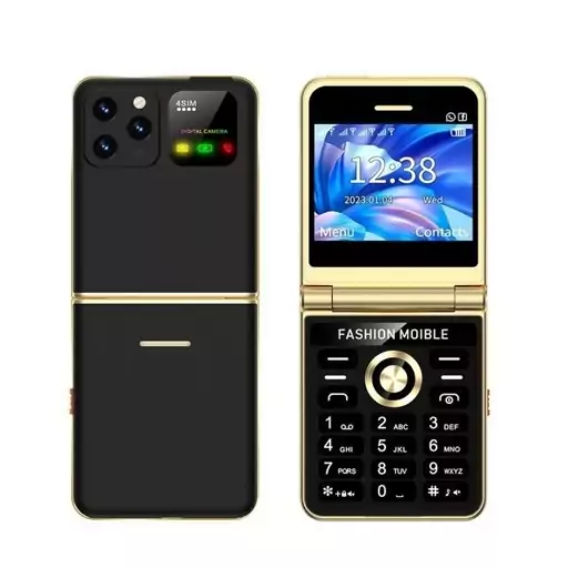 گوشی ساده دکمه ای تاشو .برندvip ساده تاشو 4 سیم کارت مدل P20 دوربین طرح آیفون ا P20 foldable mobile phone