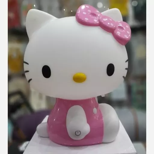 چراغ خواب نشسته لمسی هلو کیتیhello kitty بزرگ قابل تنظیم نور