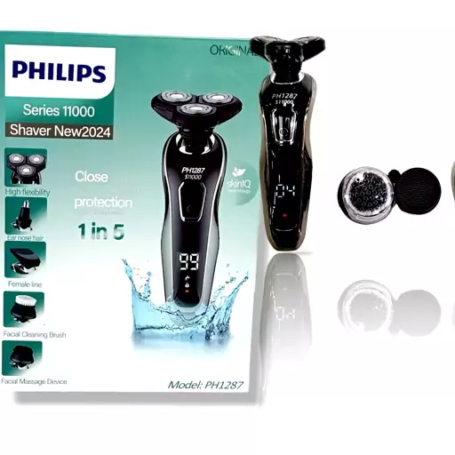 ریش تراش هوشمنده حرفه ای فلیپس PHILIPS      PH1287  تیغ تیتانیوم   باتری لیتیوم 1700 میلی امپر  