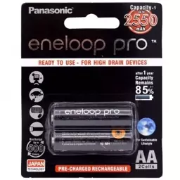 باتری قلمی قابل شارژ پاناسونیک مدل Eneloop Pro 2550MA بسته 2 عددی