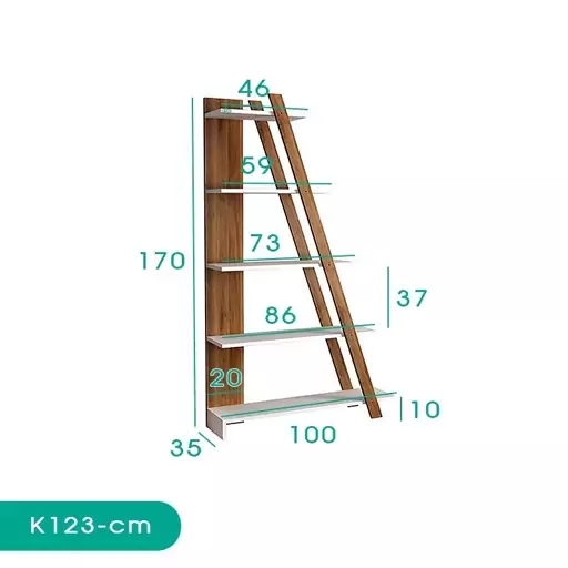 کتابخانه اسمردیس مدل K123 - MDF