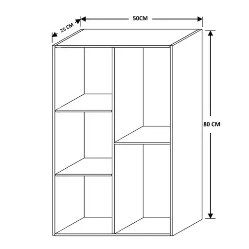 کتابخانه طرح قفسه ای مدل IKE334