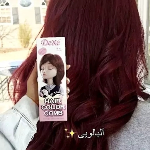 رنگ مو فوم دار شانه دار دکسی آلبالویی - 200 میل HAIR COLOR DeXe