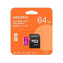 رم میکرو 64 گیگ ای دیتا Adata Premier U1 C10 80MBs + خشاب