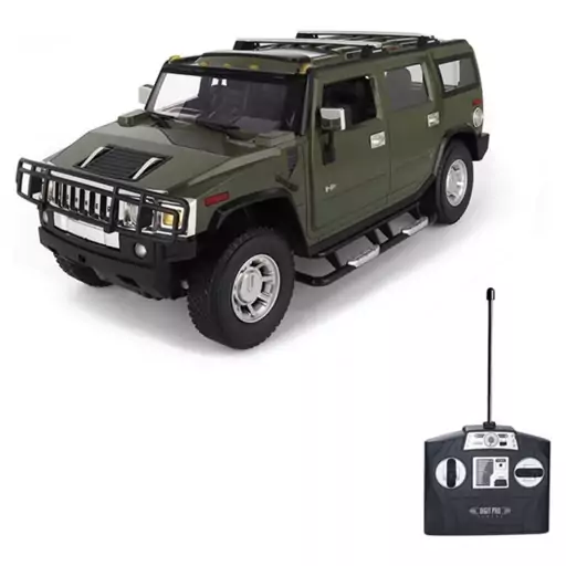 ماشین کنترلی شارژی جیپ سبز مدل RC Cars Hummer H2