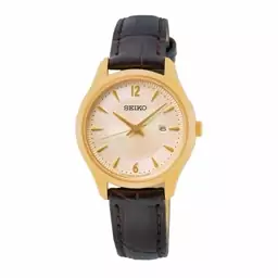 ساعت مچی بند چرم اصل عقربه ای زنانه مدل سیکو seiko اصل ژاپن مدل sur478p1