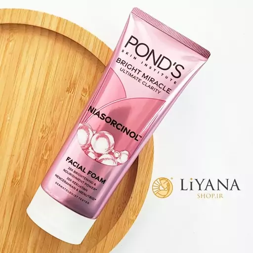 فوم شستشوی صورت روشن کننده نیاسورسینول پوندز Ponds حجم 100 میل