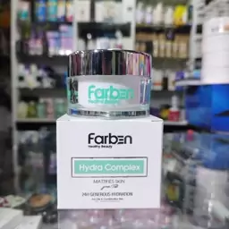 ژل کرم آبرسان فاربنFARBEN حاوی عصاره چای سبز مناسب پوست چرب و مختلط حجم 50 میلی لیتر