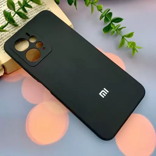 قاب گوشی Redmi Note 12 4G شیائومی سیلیکونی پاک کنی اورجینال داخل پارچه ای رنگ مشکی محافظ لنز دار کد 30333