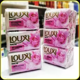 صابون بدن نرم کننده و مرطوب کننده لوکسی گل رز شش تایی (420 گرم) louxi soap 