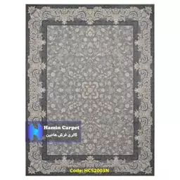 فرش 12 متری 1200 شانه تراکم 3600 تمام آکلرلیک گل برجسته کد HCS2003N (ارسال رایگان)