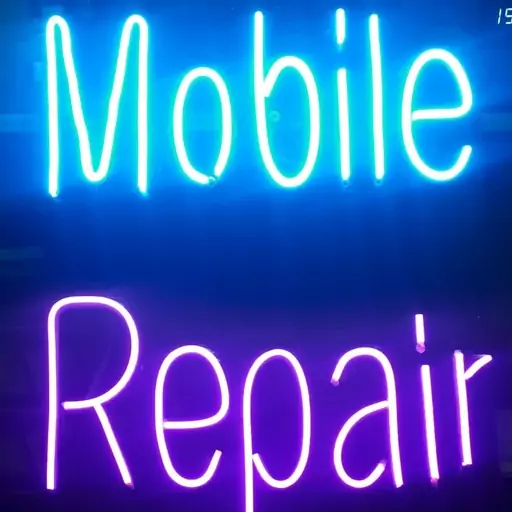 تابلو نیون فلکسی متن mobile repair (تعمیرات موبایل)