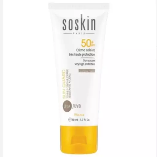 کرم ضد آفتاب spf50 بی رنگ ساسکین 50 میلی