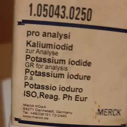 پتاسیم یدید 105043 مرک (25 گرم) Potassium iodide یدیدپتاسیم یدید پتاسیم potassium iodide potassiumiodide