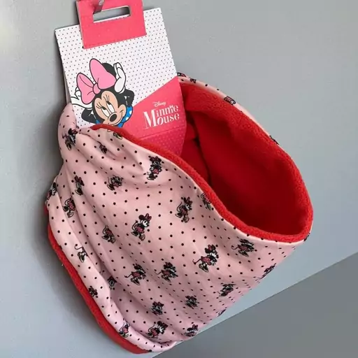 شال رینگی دخترانه طرح Minnie Mouse دیزنی با لایه داخلی موهر