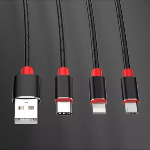 کابل شارژ موبایل  USB بهMicro/Lighting/TYPE-C 