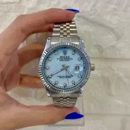 ساعت مردانه رولکس دیت جاست صفحه آبی Rolex