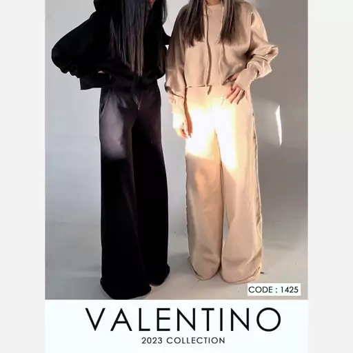 Valentino ست کراپ شلوار کلاهدار بگ