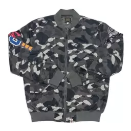 کاپشن مردانه طوسی چریکی بیپ BAPE 