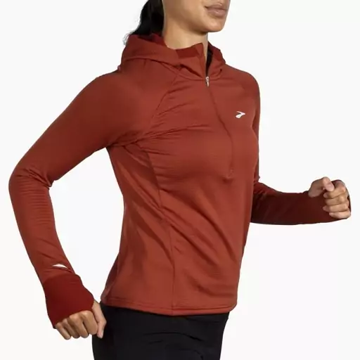 هودی نیم زیپ ترمال زنانه بروکس مدل 2.0 Brooks Womens Notch Thermal Hoodieمسی