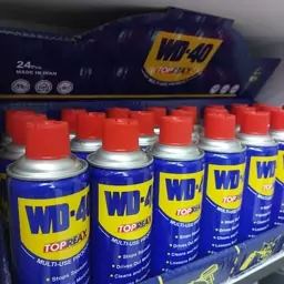 اسپری روان کننده تمیز کننده و زنگ زدا WD-40 حجم 450 میلی لیتر 