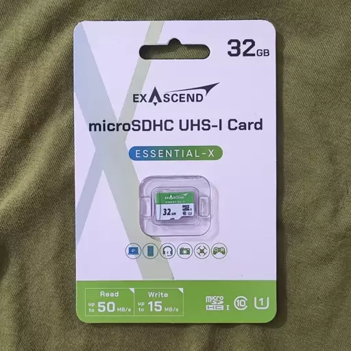 کارت حافظه MicroSDHC اگزاسند مدل ExAscend Essential-X UHS-I U1 V10 ظرفیت 32 گیگابایت 
هزینه ارسال رایگان 
با گارانتی