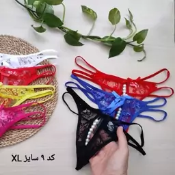 شورت لامبادا نگینی  فری سایز ( XL تا 3X)  فاق نخی  گیپور با کیفیت  مروارید دار  