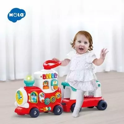 اسباب بازی واکر چندکاره موزیکال طرح قطار هولی تویز مدل Hola Toys E8990