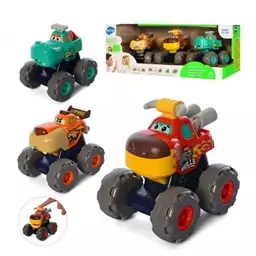 اسباب بازی ست 3 عددی ماشین هیولا هولی تویز Hola Toys مدل A3151