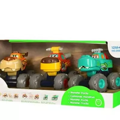 اسباب بازی ماشین هیولا 3 عددی هولی تویز Hola Toys مدل A3151