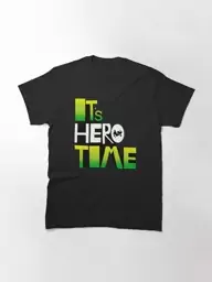 تیشرت لانگ پسرانه  Ben10 طرح لوگو Its hero time کد 823 231