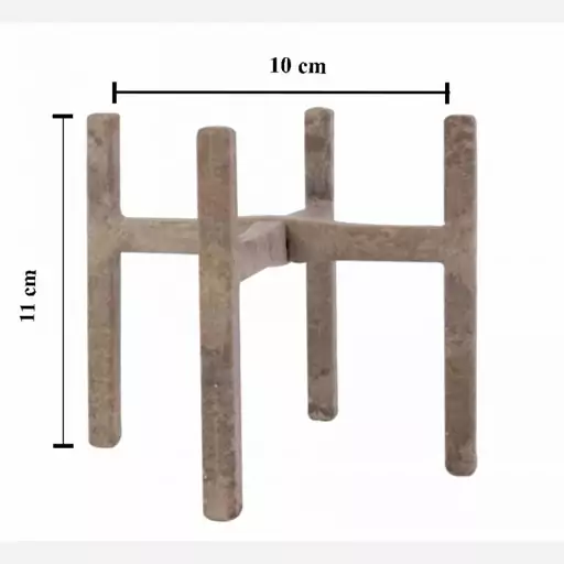 پایه گلدان سایز 10 طرح چوبی مدل صاف 